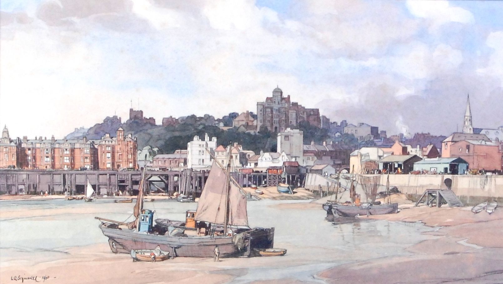 Low tide by Leonard Squirrell in Ipswich, England